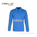 Camisa de trabajo de alta visibilidad con polo de seguridad reflectante Coolmax